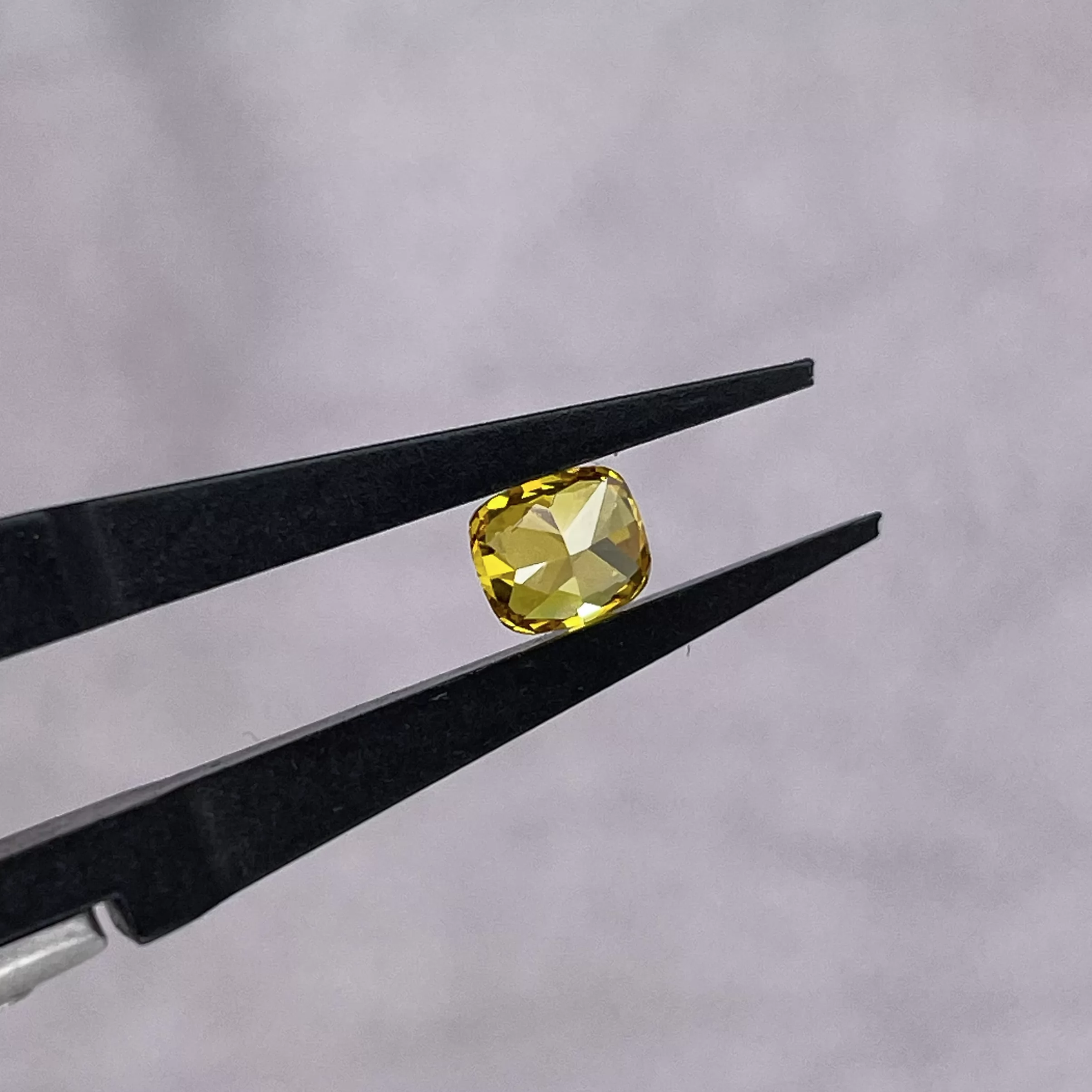 Yellow Color 0.27ct to 2.19ct Cushion Cut Lab Grown Diamond