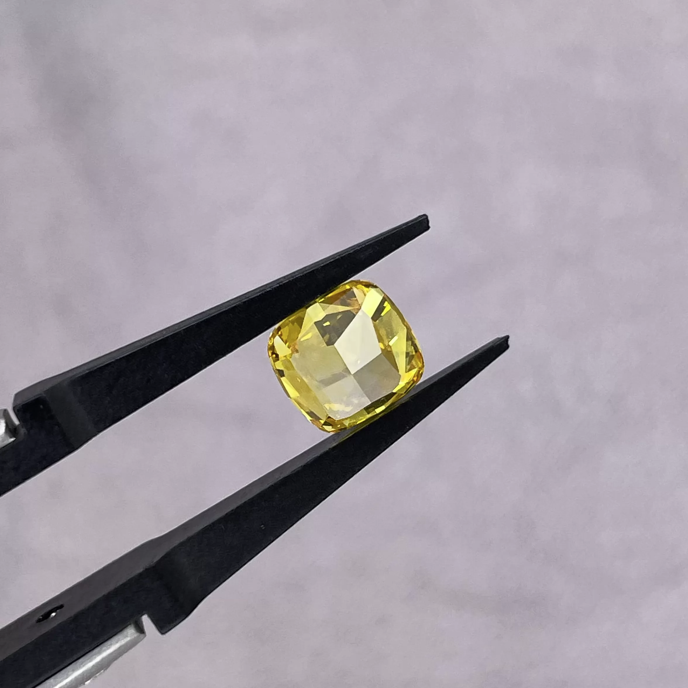 Yellow Color 0.27ct to 2.19ct Cushion Cut Lab Grown Diamond