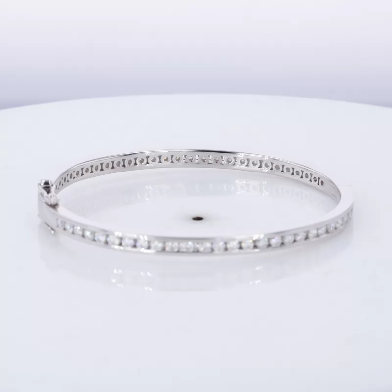 2mm Round Brilliant Cut Moissanite S925 Sterling Silver Diamond Bracelet