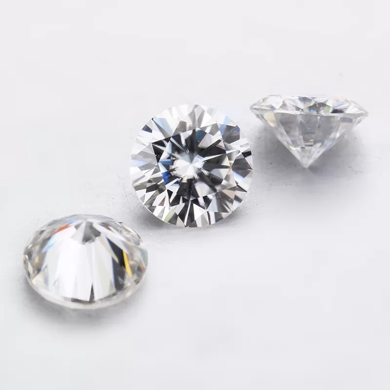 D Color VVS 6ct Size 12mm Round Shape 8 Hearts 8 Arrows Cut Moissanite