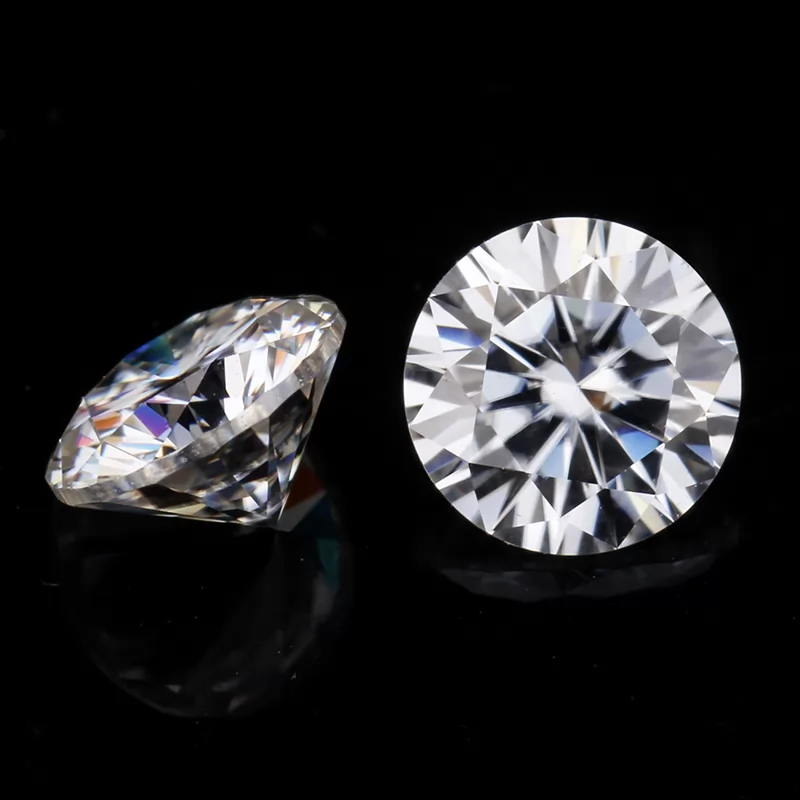 D Color VVS 6ct Size 12mm Round Shape 8 Hearts 8 Arrows Cut Moissanite