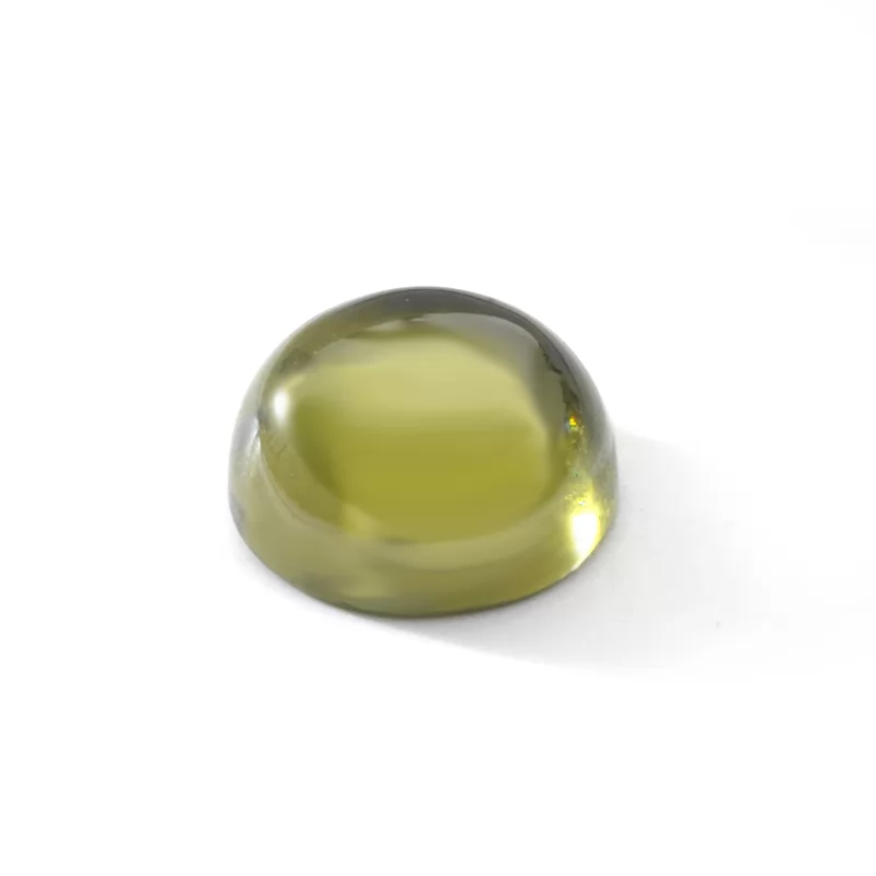 Peridot Color Flat Back Round Cabochon Cubic Zirconia