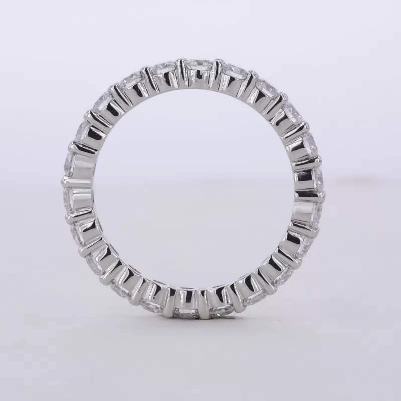 3mm Round Brilliant Cut Moissanite PT950 Diamond Eternity Ring