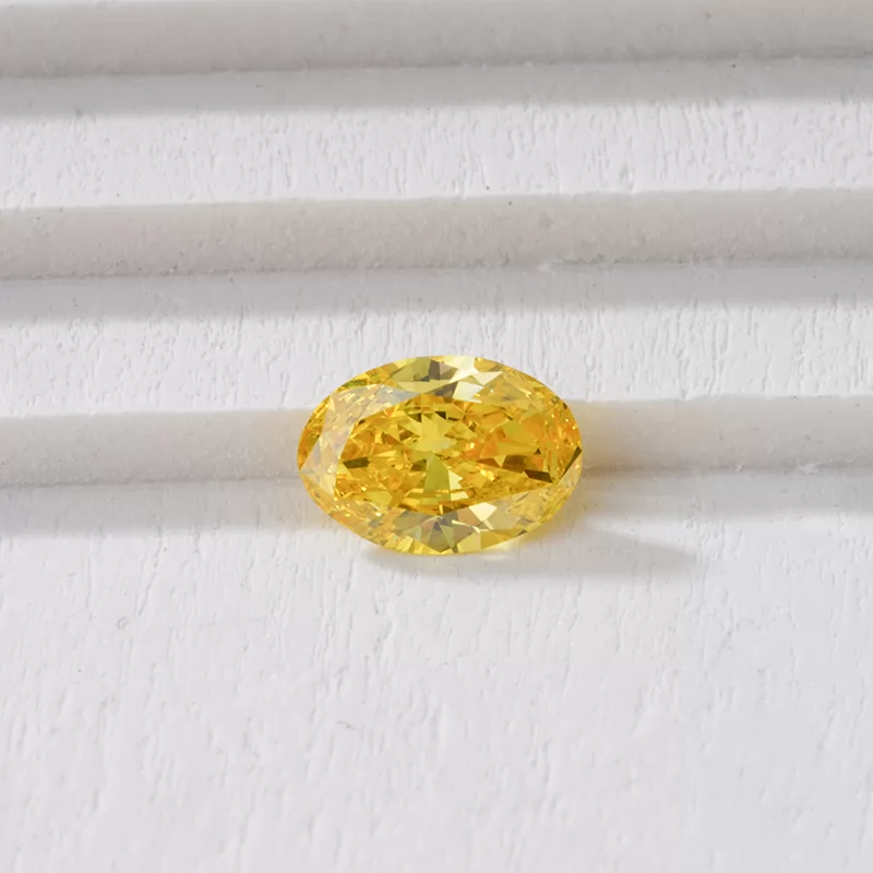 Oval Cut 0.1ct to 0.5ct Yellow Color HPHT Lab Grown Diamond