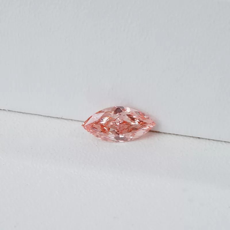 Pink Color 3.2×6.6mm 0.305ct Marquise Cut HPHT Lab Grown Diamond