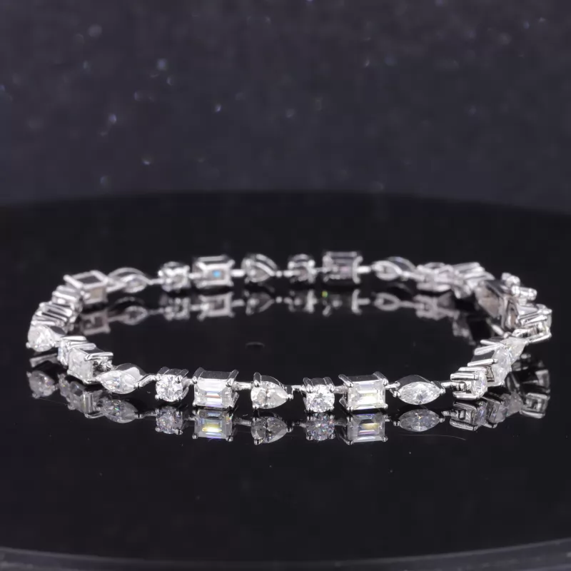 Fancy Shape Moissanite Tennis Bracelets