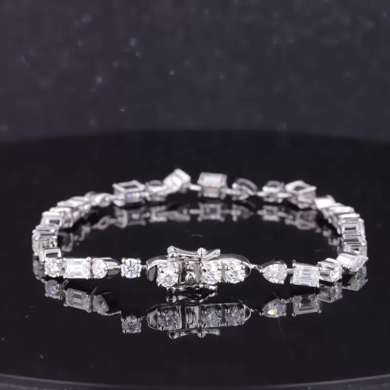 Fancy Shape Moissanite Tennis Bracelets