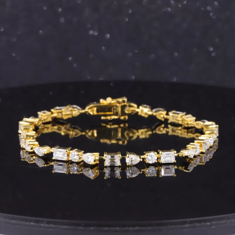 Fancy Shape Moissanite Tennis Bracelets