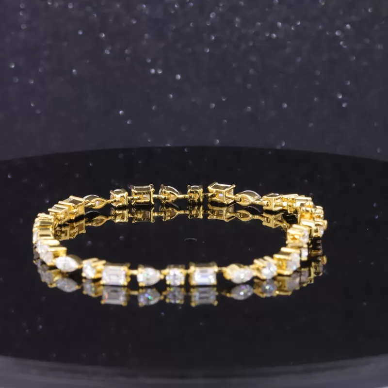 Fancy Shape Moissanite Tennis Bracelets