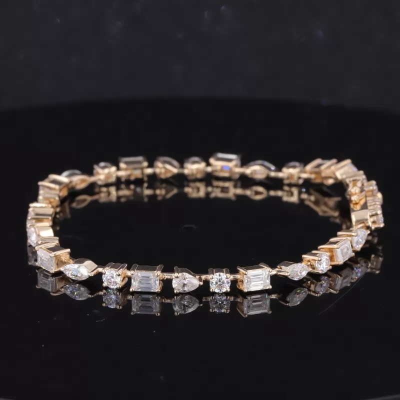 Fancy Shape Moissanite Tennis Bracelets