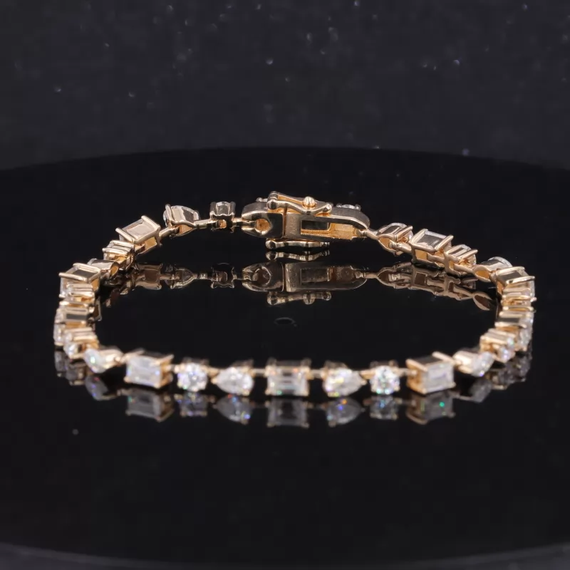 Fancy Shape Moissanite Tennis Bracelets