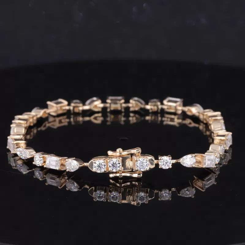 Fancy Shape Moissanite Tennis Bracelets