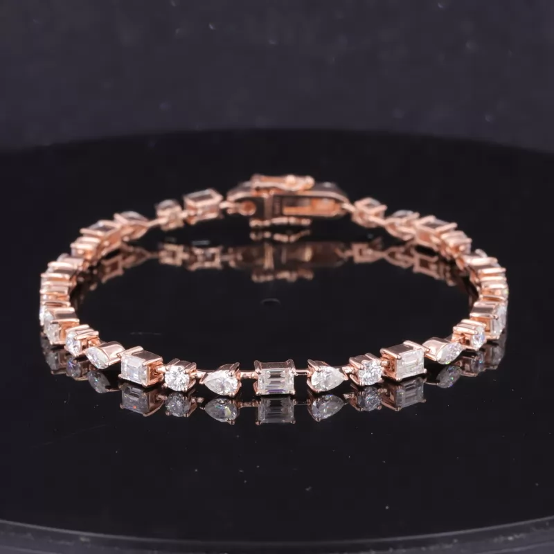 Fancy Shape Moissanite Tennis Bracelets