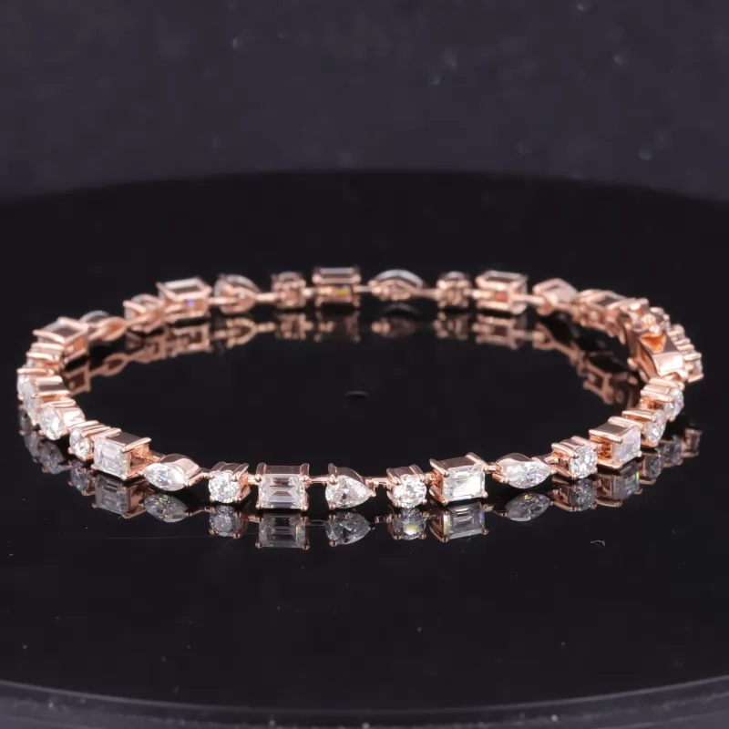 Fancy Shape Moissanite Tennis Bracelets