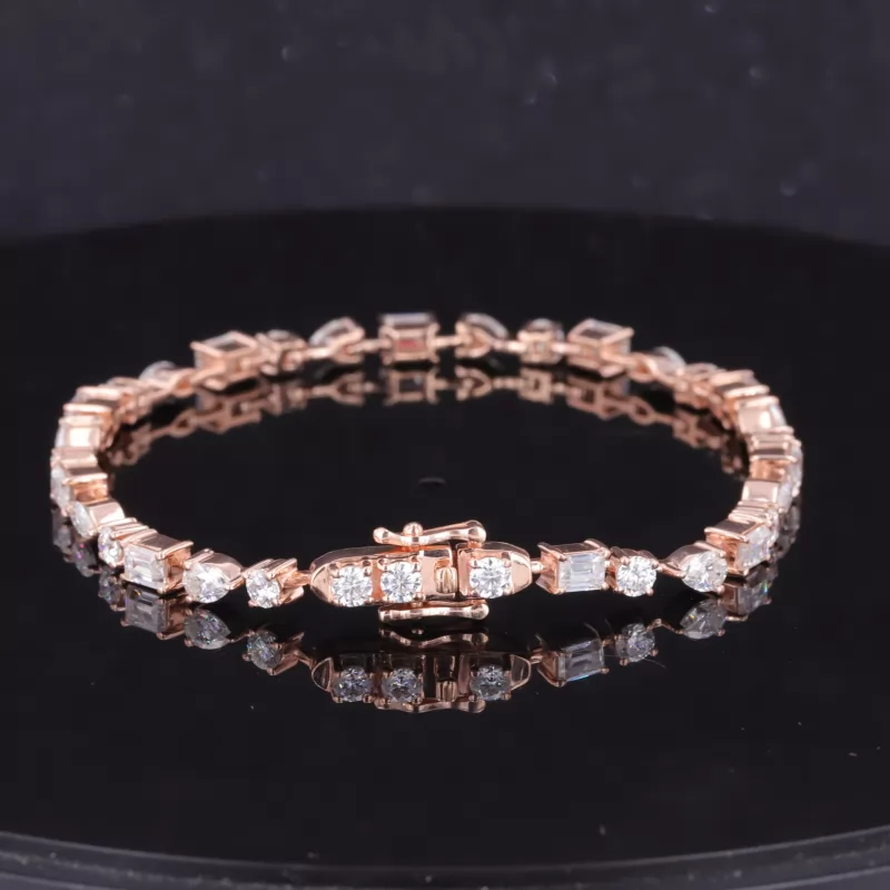 Fancy Shape Moissanite Tennis Bracelets