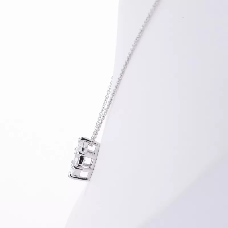 5.1×9.6mm Marquise Cut Lab Grown Diamond 10K White Gold Diamond Pendant Necklace