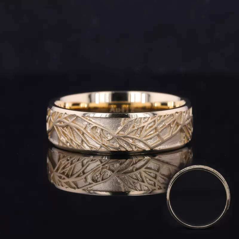 10K Yellow Gold Vintage Script Ring