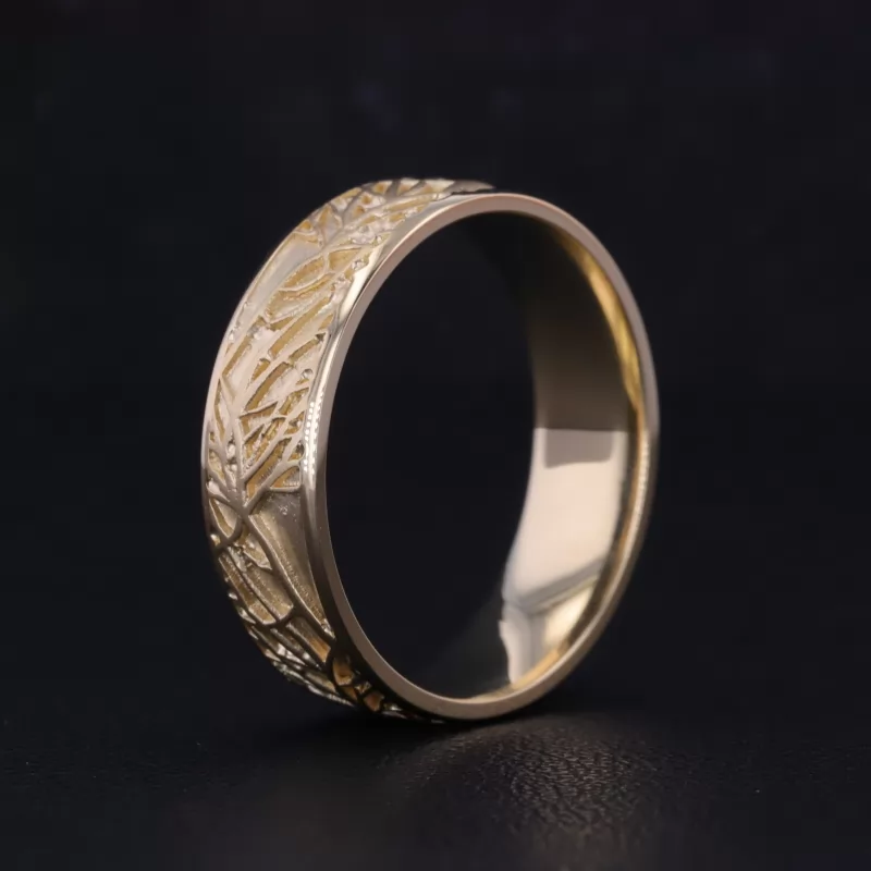 10K Yellow Gold Vintage Script Ring