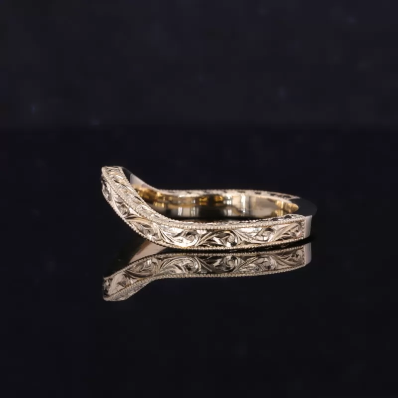 10K Yellow Gold Vintage Script Ring