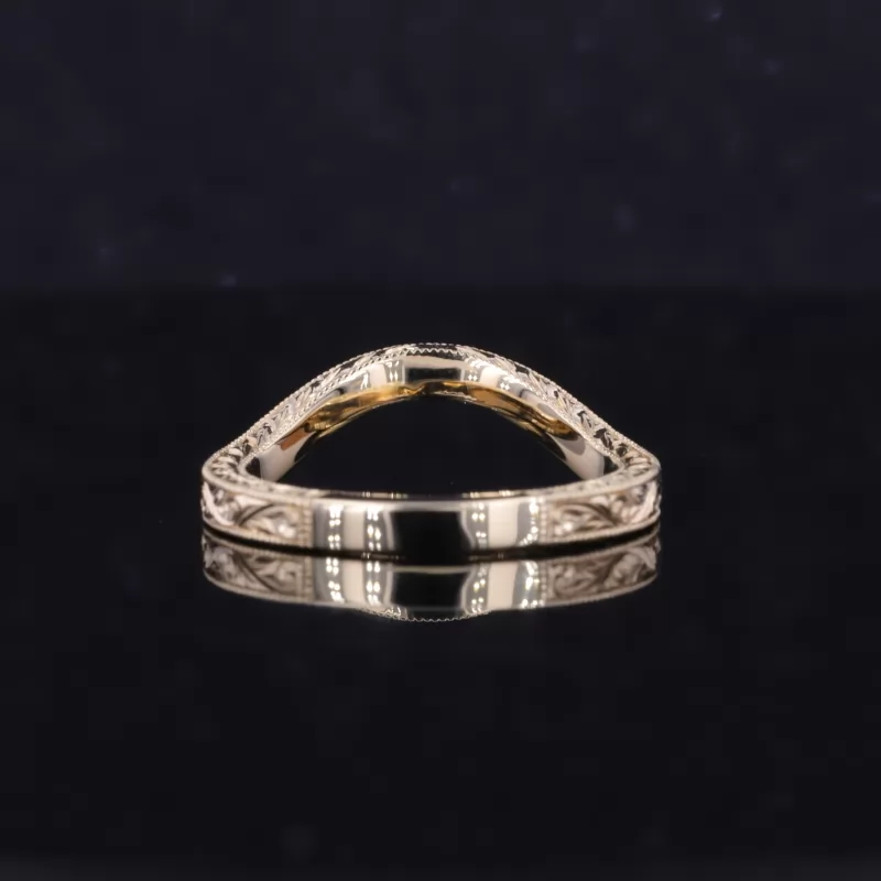 10K Yellow Gold Vintage Script Ring