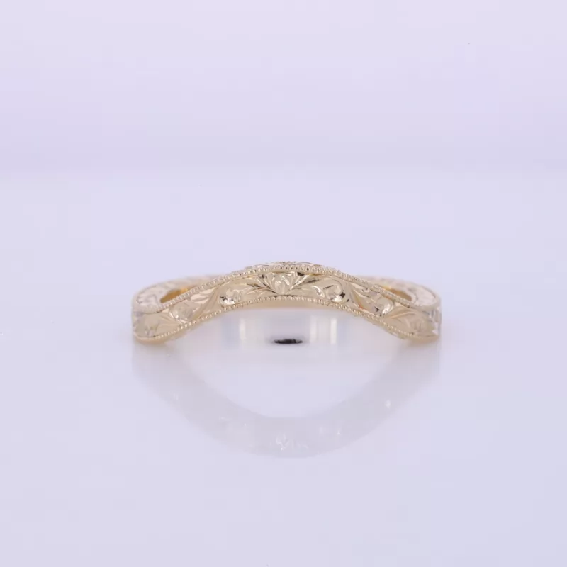 10K Yellow Gold Vintage Script Ring