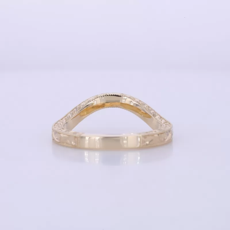 10K Yellow Gold Vintage Script Ring