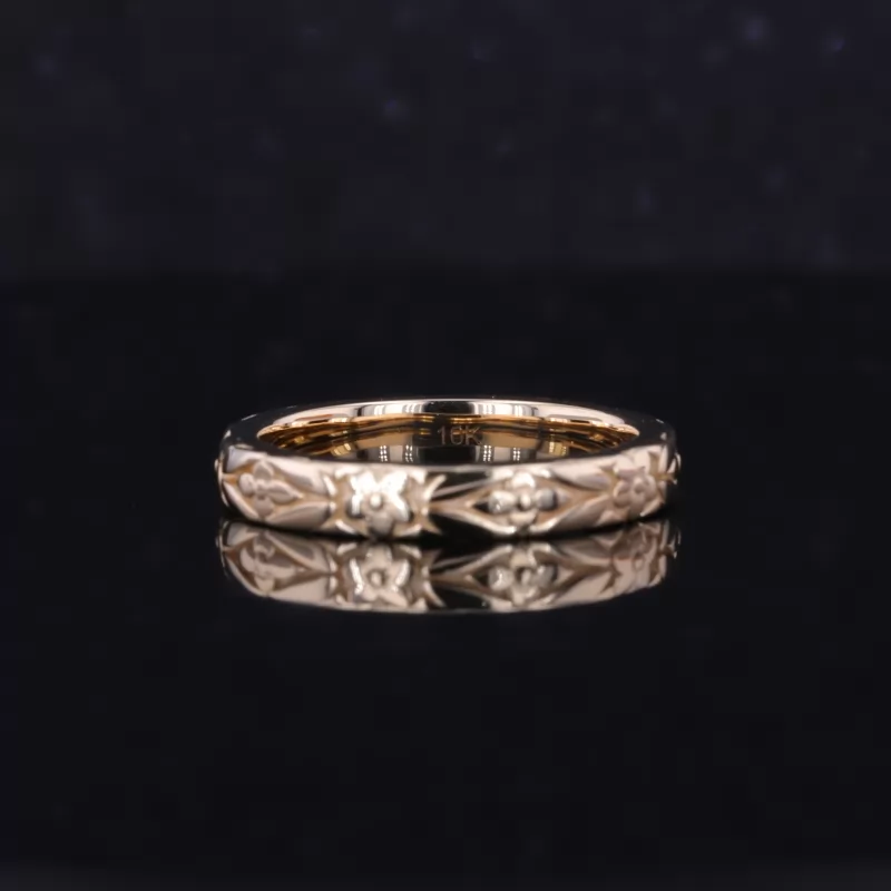 10K Yellow Gold Vintage Script Ring