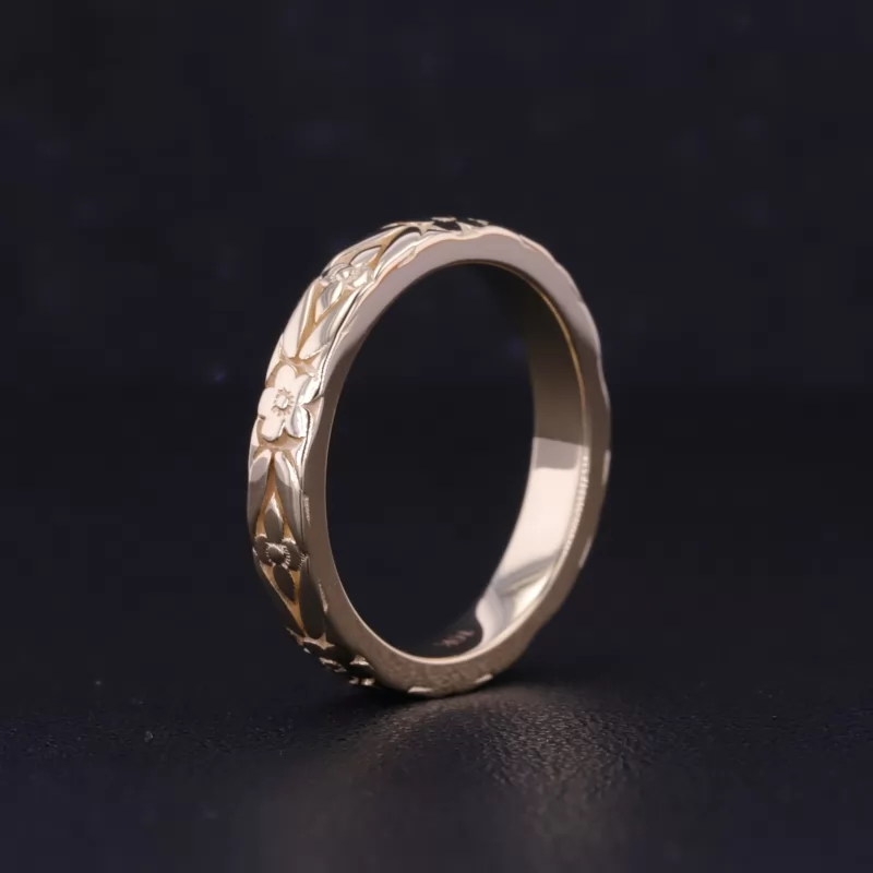 10K Yellow Gold Vintage Script Ring