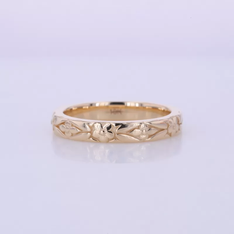 10K Yellow Gold Vintage Script Ring