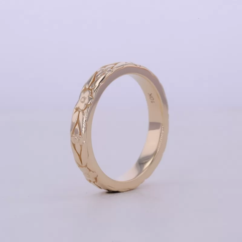 10K Yellow Gold Vintage Script Ring