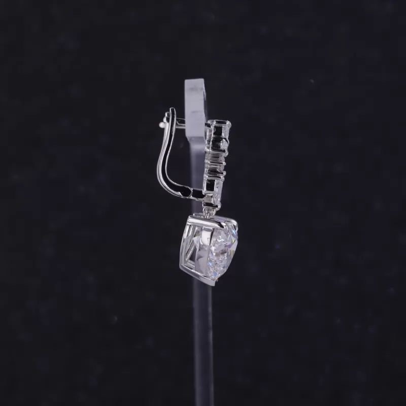 8.61×10.12mm Heart Cut Lab Grown Diamond PT950 Diamond Earrings